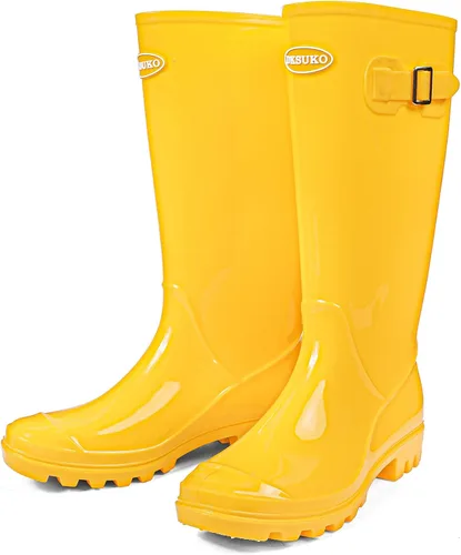 Miniatura 3 de DKSUKO Women's Tall Rain Boots Garden Boots Waterproof Wellington Rubber Boots