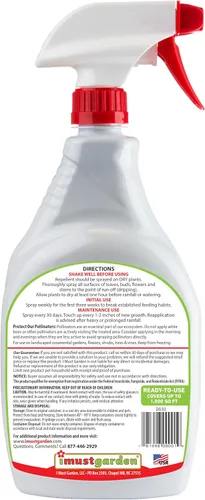 Miniatura 2 de I Must Garden - Repelente de ciervos: Spray de ciervo con aroma a menta para jardines y plantas, ingredientes naturales, 32 onzas, listo para usar