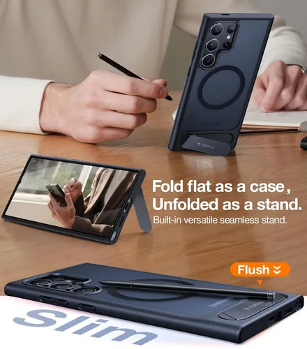 Miniatura 2 de TORRAS Soporte magnético fuerte y sin costuras para Samsung Galaxy S24 Ultra, compatible con MagSafe, protección contra caídas de grado militar