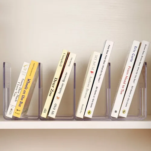 Miniatura 3 de YAGELI Organizador de archivos de escritorio de acrílico transparente, organizador de bolsos, divisor de embrague, carpeta de malla, suministros