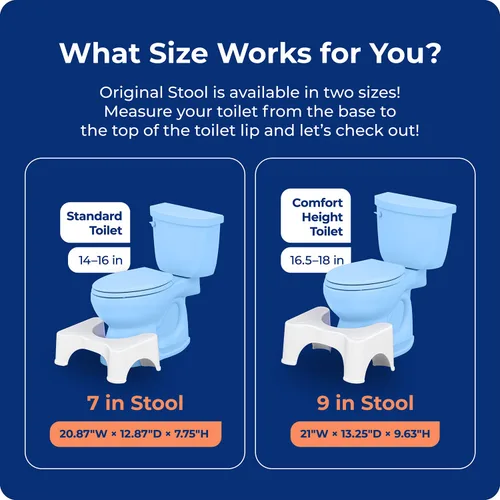 Miniatura 8 de Squatty Potty The Original - Taburete de inodoro para baño, color gris, 9 pulgadas