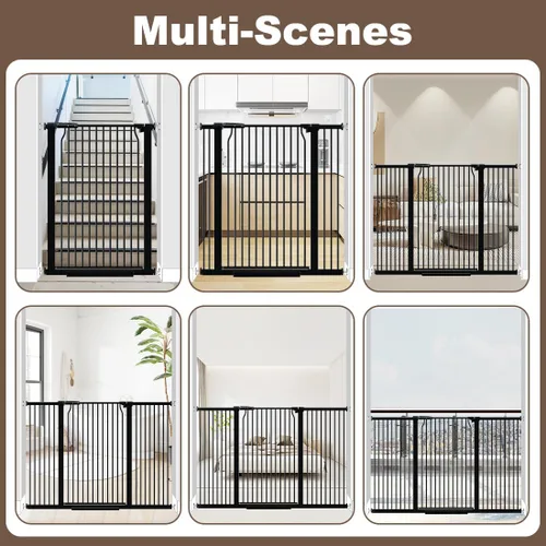 Miniatura 6 de Puerta de bebé extra alta de 41 pulgadas con puerta, puertas de perro de 29.6 a 40.5 pulgadas de ancho para puertas, escaleras, puerta grande