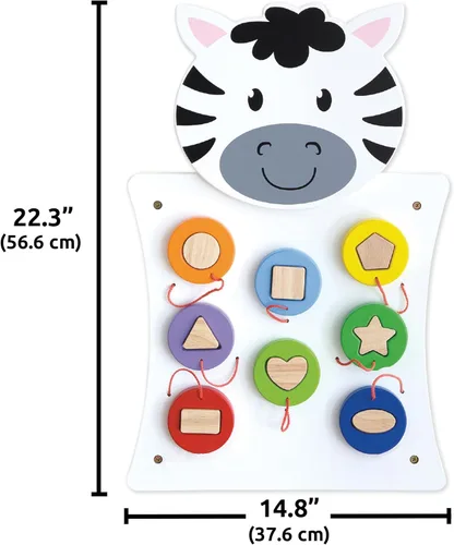 Miniatura 3 de SPARK & WOW Panel de Pared de Actividad Zebra Edades 18m+ Juguete de Pared Sensorial Montessori Actividad de Formas Anidadas Tablero Ocupado