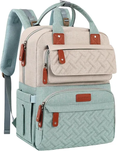 Miniatura 15 de Legestori Mochila para Pañales, Bolsa de Pañales para Bebé Niño, Bolsa de Pañales Unisex Grande para Mamá, Mochila Impermeable para Pañales de Viaje