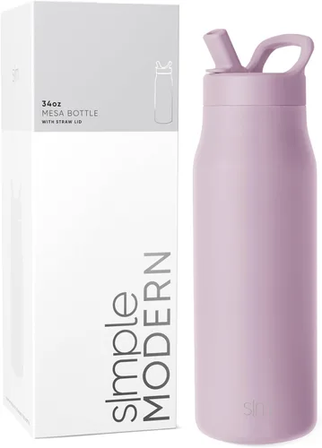 Miniatura 43 de Simple Modern Botella de agua con tapa de pajilla Termo de acero inoxidable aislado Botellas de agua reutilizables para viajes para gimnasio