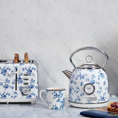 Miniatura 3 de Laura Ashley Hervidor Eléctrico de Acero Inoxidable 1.7 Litros - Hervidor Eléctrico de 1500W de Hervido Rápido para Hervir Agua - Hervidores