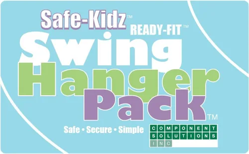 Miniatura 4 de Ganchos resistentes Safe-Kidz™ para columpios de madera, con herrajes de montaje, ganchos y brocas de tamaño adecuado para la instalación, por 2
