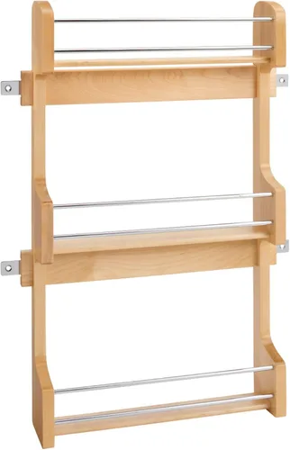 Rev-A-Shelf 18" Organizador de estantes extraíbles de 3 niveles para gabinetes de cocina, estante para especias y condimentos de almacenamiento en