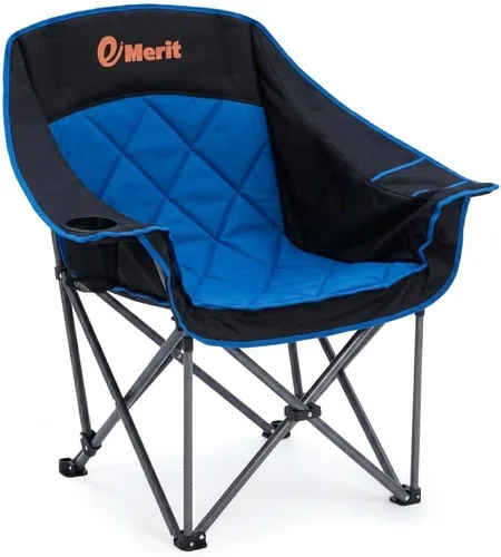 Miniatura 9 de EMERIT Silla de Camping Doble Extra Grande Acolchada para Adultos, Sillón Plegable Resistente para Exterior, Camping, Playa, Césped, Concierto 650LB
