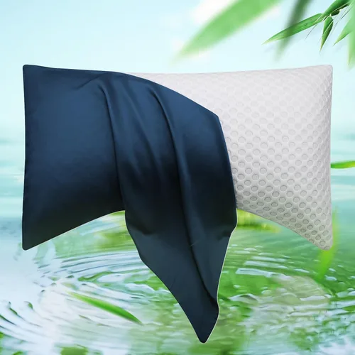 Miniatura 21 de ELIBABA Funda de almohada refrescante de bambú para dormir de lado, tamaño king, 20 x 36 pulgadas, lila claro Morado claro
