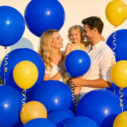 Miniatura 6 de 32 globos grandes de color azul oscuro de 18 pulgadas, globos redondos de látex grandes para decoración de cumpleaños y bodas (azul oscuro)