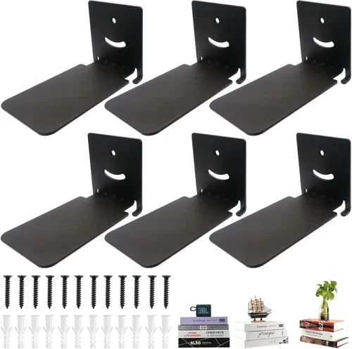 Miniatura 10 de Estantes flotantes invisibles para montaje en pared, organizadores de libros de alta resistencia, estantes de almacenamiento de hierro