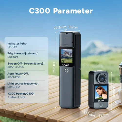 Miniatura 9 de SJCAM Cámara de acción C300 4K, cámara de cuerpo magnético de 64 GB y diseño desmontable de mano, vlogs para creadores de contenido, transmisión