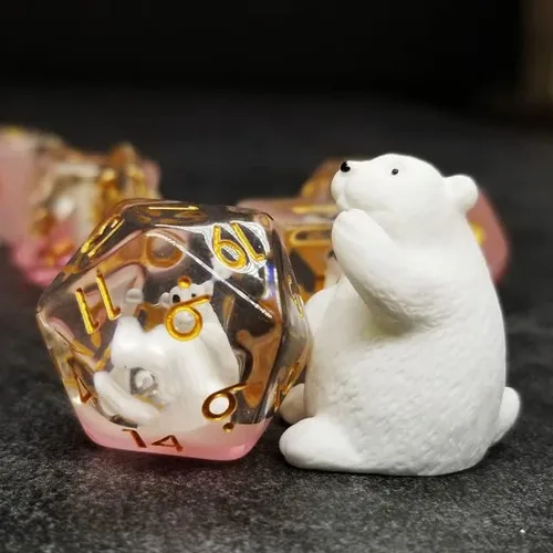 Miniatura 3 de Sage's Portal - Juego de dados de Animales Familiares de Resina para D&D, Juego de dados poliédricos para Dungeons and Dragons RPG, Pathfinder
