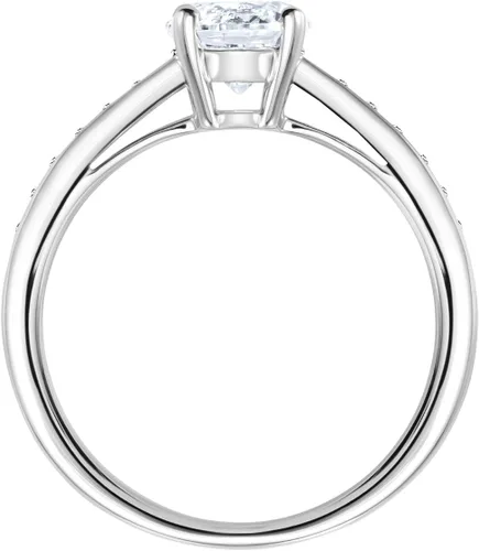 Miniatura 3 de Swarovski Colección de joyas de anillo redondo Atract, acabado de rodio, cristales transparentes