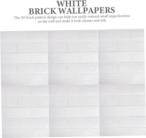 Miniatura 7 de DOITOOL 20 calcomanías de pared estéreo 3D, calcomanías de pared 3D, paneles de pared 3D, paneles de pared de ladrillo sintético 3D, calcomanías
