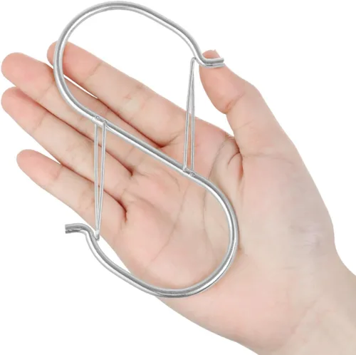 Miniatura 11 de Ganchos grandes en S resistentes, ganchos grandes en S de 4.96 pulgadas, juego para plantas colgantes, manijas de gabinete de cocina, ganchos