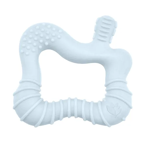Green Sprouts Mordedor molar de silicona, 12 meses +, silicona curada con platino, seguro para esterilizador, probado para hormonas, arándano claro