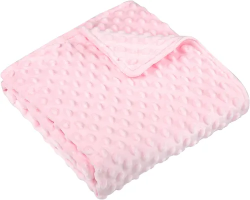 Miniatura 8 de Manta de bebé para niñas y niños, manta de visón súper suave de doble capa con respaldo de puntos, manta de cama de bebé recién nacido, manta