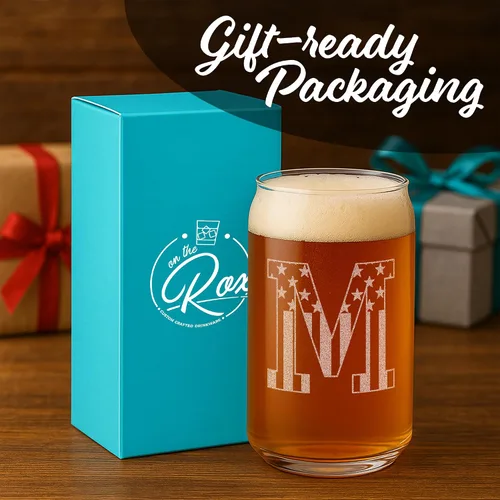 Miniatura 4 de Vasos de cerveza con monograma para hombres (A-Z) 16 oz - Regalos de cerveza para hombres hermano hijo papá vecino - Regalos únicos para él - Regalo