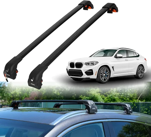 Miniatura 17 de ERKUL Barras transversales de techo para BMW X1 F48 2016-2022 Barras transversales de aluminio con cerradura antirrobo para el techo Compatible