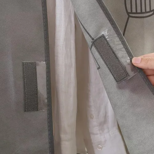 Miniatura 6 de Bolsas de ropa para colgar ropa, 43. 7 bolsas transparentes para colgar ropa para armario, cubierta inferior cerrada para perchero, protector