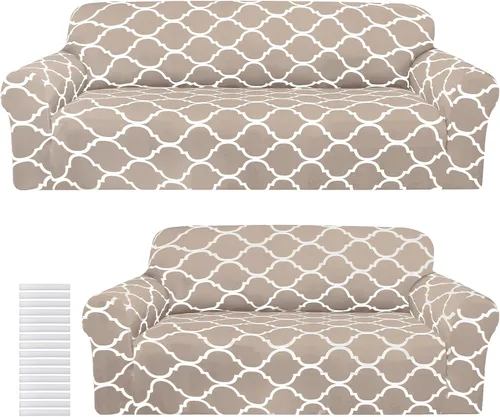 Miniatura 24 de Peryiter Juego de 1 funda de sofá gris oscuro para sala de estar, fundas de muebles para sofá y sofás, funda de sofá biplaza o sillón, protector