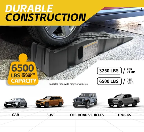 Miniatura 3 de MaxxHaul 50947 Rampa de Carga Apilable para Vehículos 6500 Libras de Capacidad por Par 3250 Libras por Rampa Paquete de 2