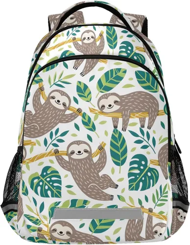 Miniatura 22 de MNSRUU Mochila escolar con correa para el pecho, mochila para laptop Galaxy Planets, mochila de senderismo de viaje para niños y niñas, Animal 031