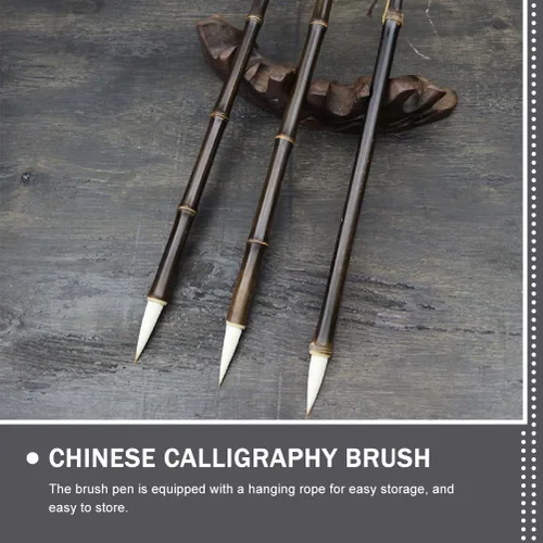 Miniatura 2 de EXCEART lobo ovejas y cepillo de pelo japonés papelería japonesa estacionaria sumi pintura kanji sumi dibujo pincel de tinta china cepillo de tinta