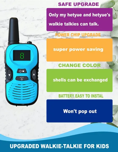 Miniatura 2 de 2 piezas de walkie talkies para niños: juguetes al aire libre para niños de 3, 4, 5, 6, 7, 8, 9, 10, 11, 12 años, regalos de cumpleaños para niños