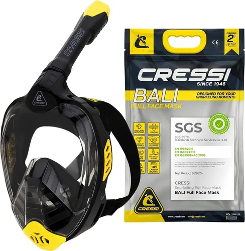 Miniatura 8 de Cressi - Máscara de esnórquel para adultos de cara completa - Vista amplia y clara, sistema antivaho - Fácil respiración: la seguridad es lo primero