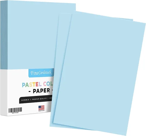 Papel de color pastel azul, perfecto para documentos, invitaciones, carteles, volantes, menús, artes y manualidades, 11 x 17 pulgadas, papel regular