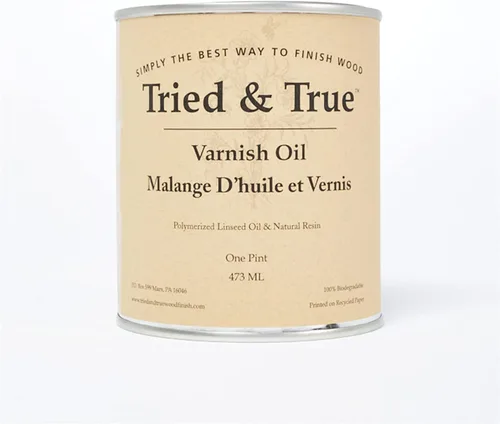 Miniatura 5 de Tried & True Aceite de barniz superior, acabado de madera, cuarto de galón, resina de pino natural y aceite de linaza, ideal para muebles