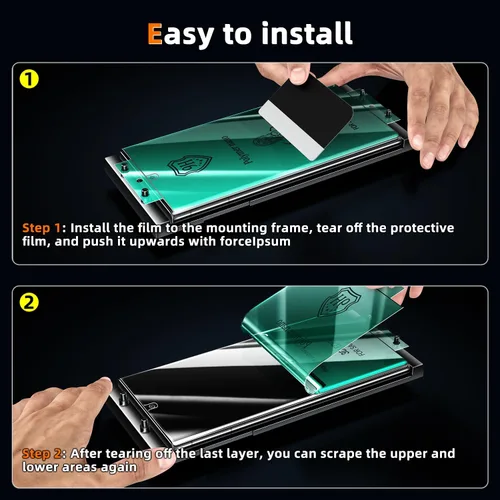 Miniatura 4 de MAYtobe Paquete de 2 protectores de pantalla para Samsung Galaxy Note 10 Plus película de cerámica con bandeja de instalación, fácil instalación