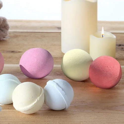 Miniatura 4 de Warmbuy 12 Piezas Moldes de Metal DIY para Bombas de Baño, Juego de 6