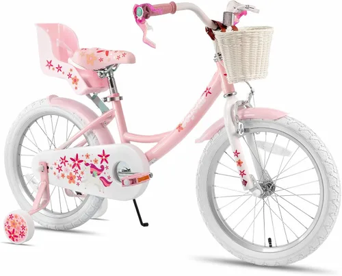 Miniatura 11 de JOYSTAR Unicorn Kids Bike for Girls Ages 2-9 Years Old, 12 14 16 18 Inch Kids Bike with Training Wheels, Doll Seat, Streamers and Basket, Toddler