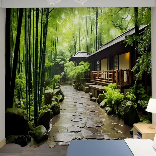 Miniatura 9 de Cortinas Opacas para Dormitorio - Balcones, Montañas, Océanos, Bosques - Cortinas con Aislamiento Térmico que Oscurecen la Habitación para Sala