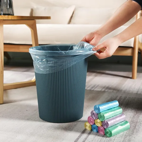 Miniatura 4 de 200 bolsas de basura pequeñas de 1.5 galones, sin perfume, fuertes, mini bolsas de basura coloridas para cocina, baño, oficina, hogar, dormitorio