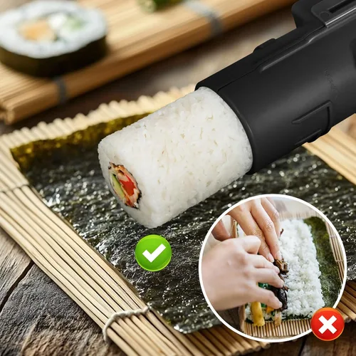 Miniatura 3 de Kit de fabricación de sushi, rodillo de sushi mejorado de 11.8 pulgadas, sushi bazooka fácil de hacer Kit de sushi para hacer sushi