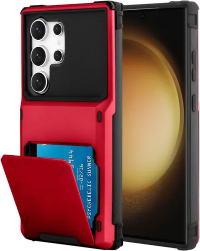 Miniatura 32 de Funda tipo cartera para Samsung Galaxy S22 Ultra con 4 ranuras para tarjetas de crédito a prueba de golpes, funda híbrida de protección reforzada