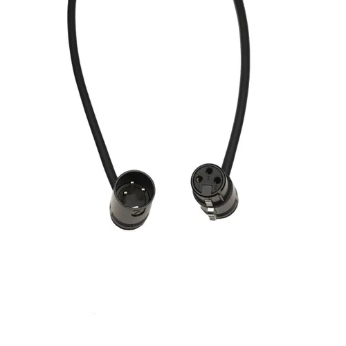 Miniatura 5 de Cable de micrófono XLR macho a XLR hembra de 1.3 pies, ángulo ajustable, perfil bajo, cable de micrófono blindado equilibrado de 3 pines