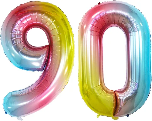 Miniatura 15 de Goer, conjunto de globos de papel aluminio para decoraciones de cumpleaños, globos de las letras de feliz cumpleaños y de números Oro