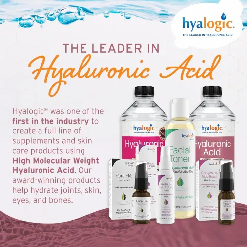 Miniatura 7 de Hyalogic Suplemento líquido de ácido hialurónico – Apoyo ingestible para la piel con 100 mg de HA y 100 mg de MSM – Hidratación natural