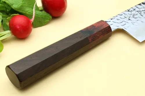 Miniatura 7 de Yoshihiro VG10 Cuchillo Nakiri japonés para verduras con mango de palisandro (165mm (6.5'')) de Serie Damascus de 46 capas