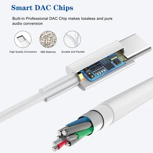 Miniatura 2 de Cable auxiliar USB C a 0.138 in compatible con Pixel 6 5 4 3 2 XL, iPad Pro 2021 2020 2018, Samsung Sony HTC Moto y más, cable de auriculares tipo C
