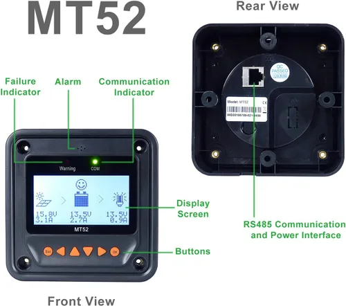 Miniatura 4 de Controlador de carga solar, con entradas de 12 y 24 voltios, indicador de 10A, 20A, 30A, 40A, de Epever, 40A