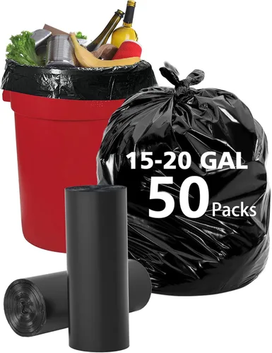 AYOTEE - Bolsas de basura de 16 a 20 galones sin perfume, 50 unidades a granel (30 x 36 pulgadas), bolsas de basura de 16 galones para cocina alta,