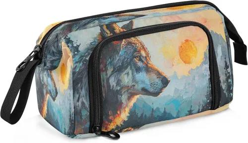 Miniatura 15 de SUABO Estuche para lápices de gran capacidad, bolsa de agua de fuego de fútbol americano, estuche para lápices, bolsa de papelería, bolsa