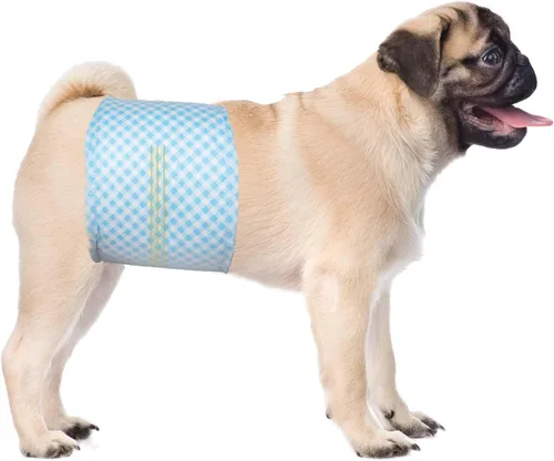 Miniatura 9 de Bandas desechables para el vientre para perros machos, pañales para cachorros machos con indicador de humedad, pañales suaves súper absorbentes